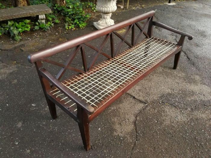A Fruitwood Sandveld Riempies Bench - Image 5