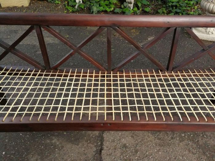 A Fruitwood Sandveld Riempies Bench - Image 7
