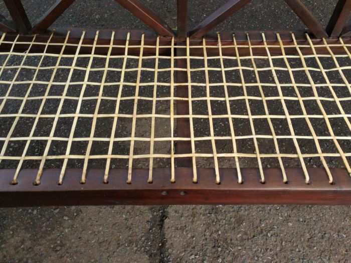 A Fruitwood Sandveld Riempies Bench - Image 8