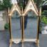 A Pair Of Antique Cathederal Style Heavy Mirrors