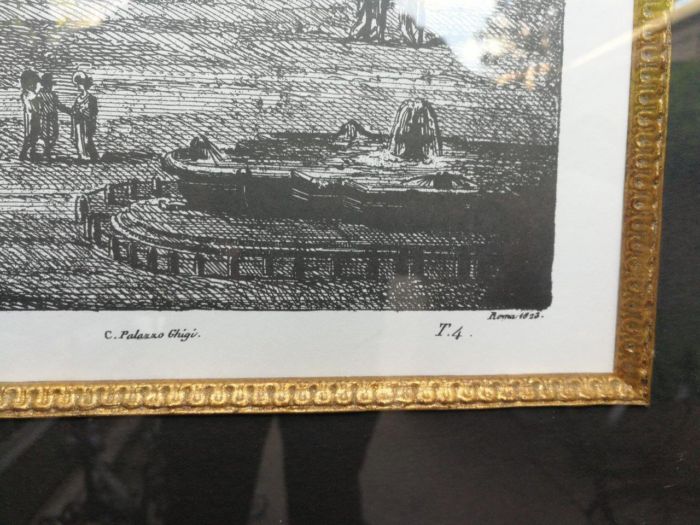 A Veduta Della Colonna Antonina, O Sia Piazza Colonna (Column Of Marcus Aurelius) Etching Print In Frame - Image 4