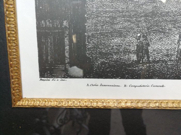 A Veduta Della Colonna Antonina, O Sia Piazza Colonna (Column Of Marcus Aurelius) Etching Print In Frame - Image 6