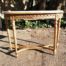 French Style Wooden Half-Moon Console Table Hand Gilded With 22 karat Gold Leaf With Marble Top