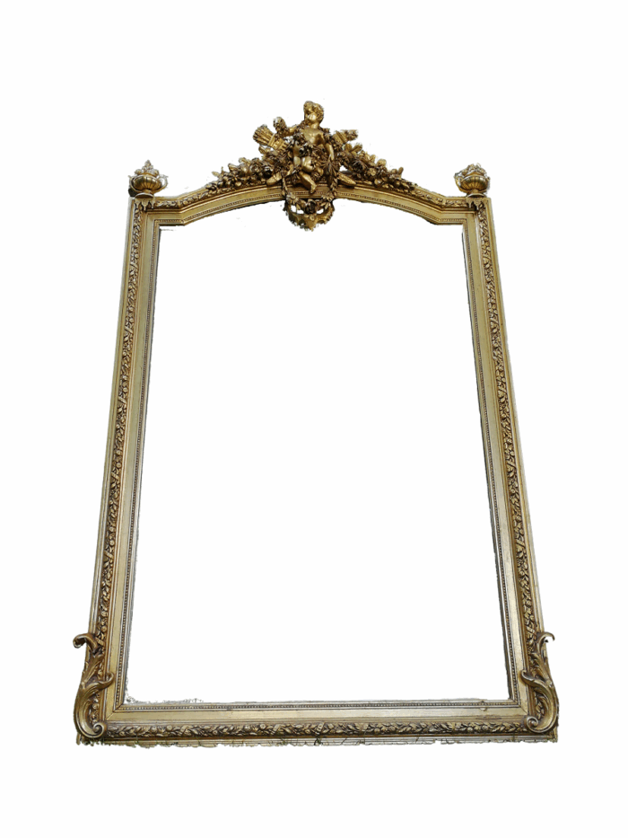 A Continental Carved Giltwood Mirror