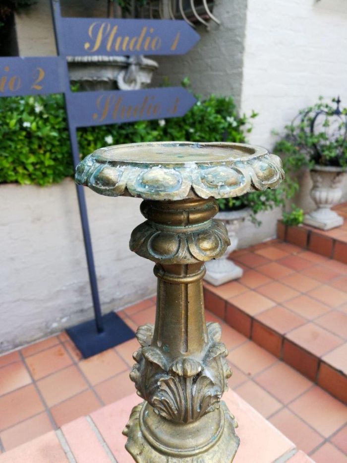 A Pair of Gilded Candle Holders - Image 6