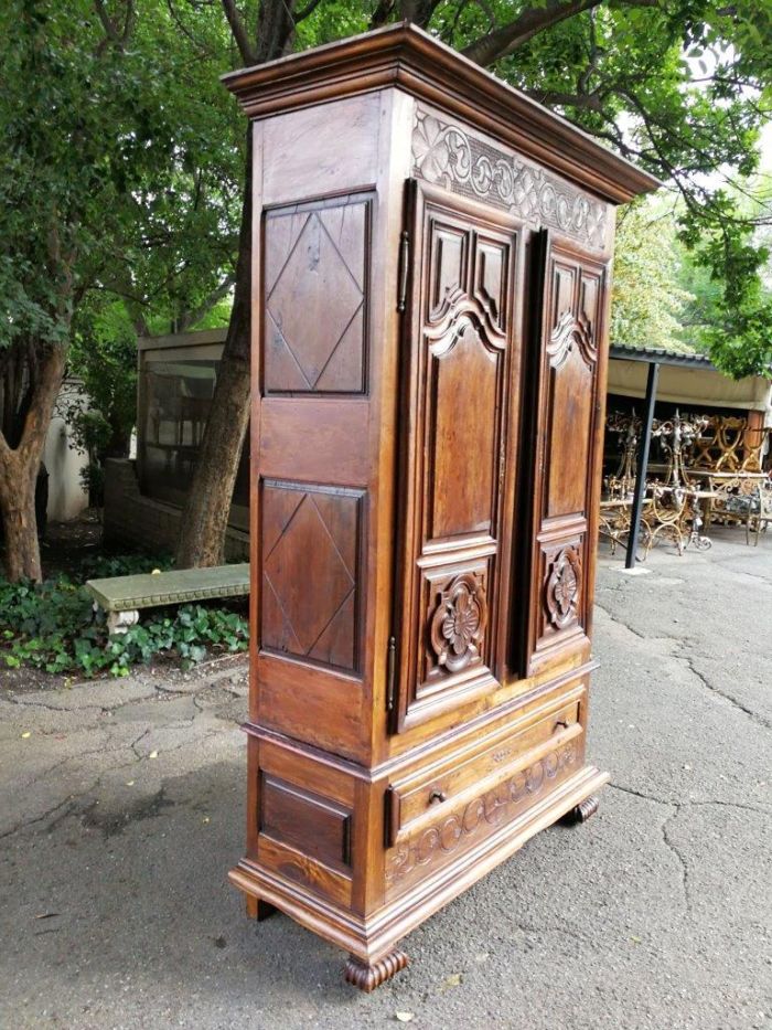 An 18th Century French Walnut Port Armoire Of Large Proportions And With Cast Iron Hinges - Image 3
