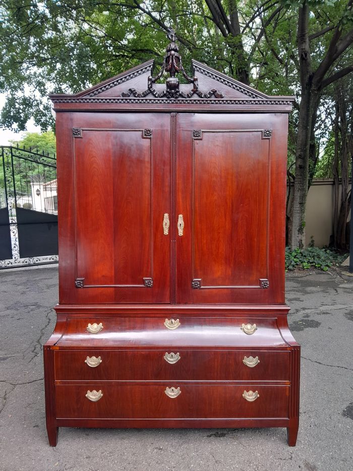 A Louis XVl Circa 1790 Mahogany Armoire, With Original Brass Mounts - Image 2