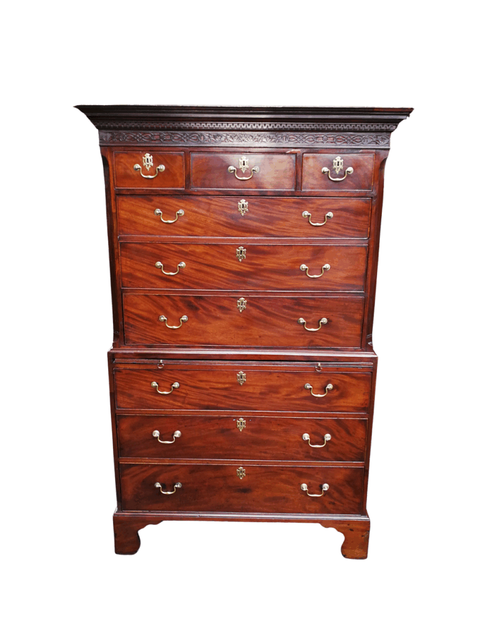 An Antique George III Mahogany Tallboy Chest - Provenance Sotheby’s London