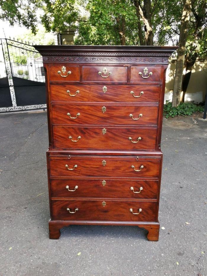 An Antique George III Mahogany Tallboy Chest - Provenance Sotheby’s London - Image 2
