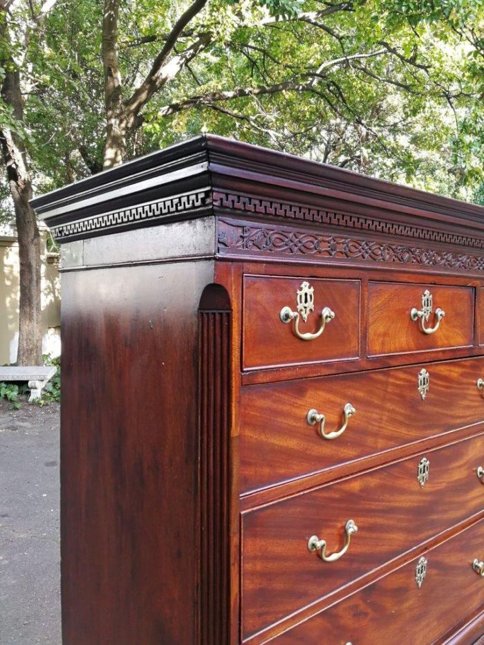 An Antique George III Mahogany Tallboy Chest - Provenance Sotheby’s London - Image 6