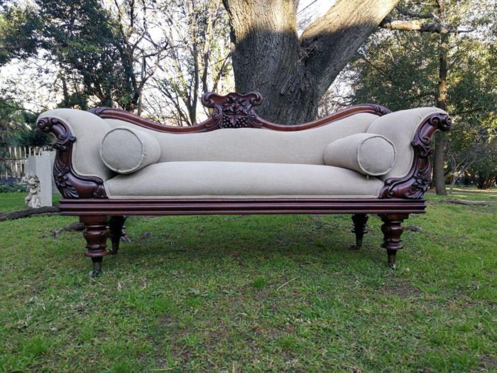 A Victorian Mahogany Settee In A Contemporary Wood Finish With Castors - Image 2