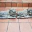 A Pair of 20th Century English Cast Stone Concrete Lions ND