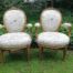 A Pair Of Early 20th Century French Style Gilded Wooden Bergère Armchairs Nd