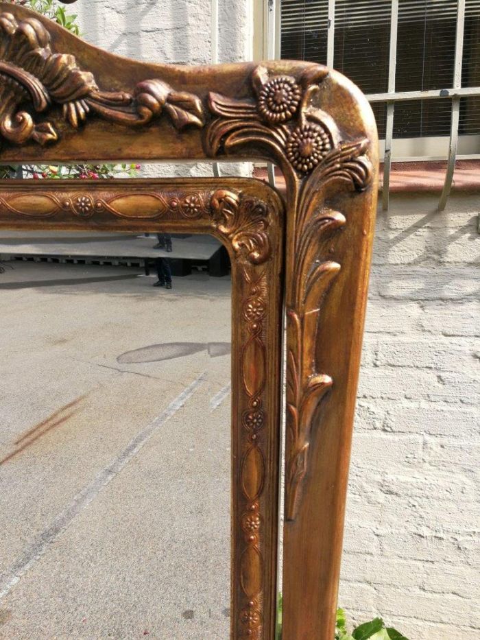 A Cheval Gilded Floor Standing Mirror With Bevelled Mirror Hand-Gilded With Gold Leaf R16800 - Image 5