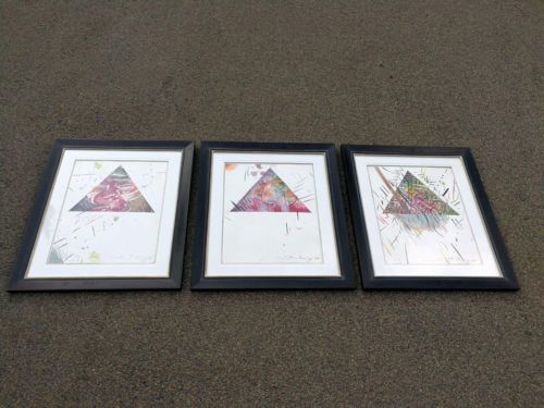 A Set Of Three Water Colour On Paper Framed In An Ornate Gilded Frame.  Each Signed And Dated 2021 By Matthew Hindley. Provenance Corporate Collection