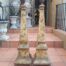 A Fine Pair Of 20th Century Wooden Hand Gilded Obelisks