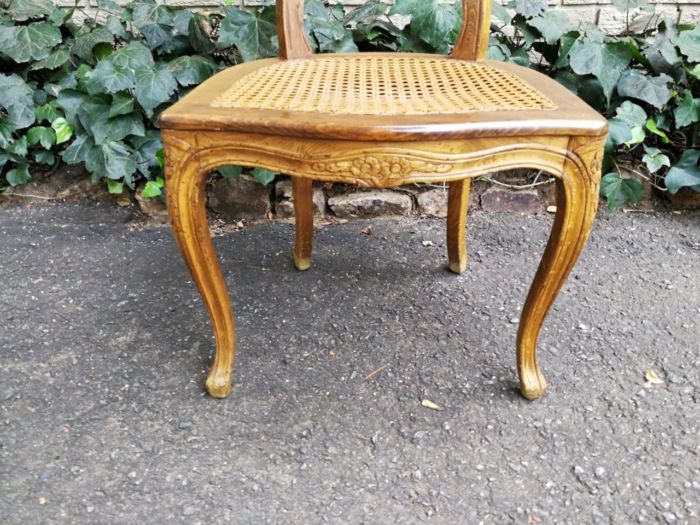 A 20th Century Circa Mid 1950s Set Of Eight French Carved Oak Dining Chairs - Image 7