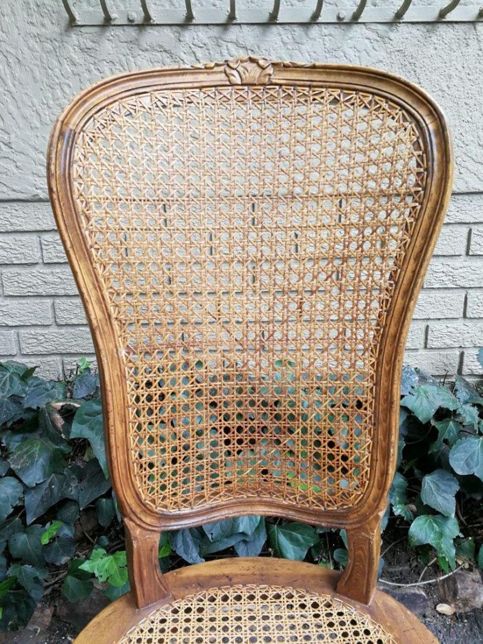 A 20th Century Circa Mid 1950s Set Of Eight French Carved Oak Dining Chairs - Image 8
