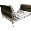 An Extremely Rare Mid 19th Century Circa 1850, French Napoleon Metal Daybed With Four Casters