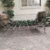 French Napoleon Metal Daybed With Four Casters