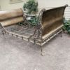 An Extremely Rare Mid 19th Century Circa 1850, French Napoleon Metal Daybed With Four Casters - Image 4