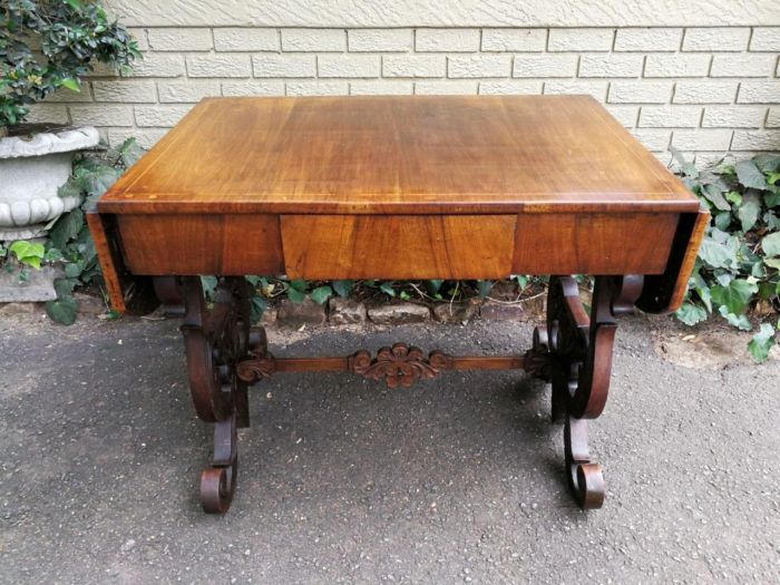 A 19th Century Victorian Mahogany Sofa Table With Drawer - Image 6