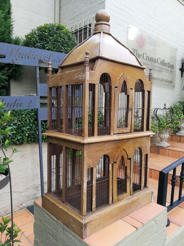 A 20th Century Wood And Metal Birdcage