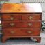 A 19th Century Circa 1860 Mid-Victorian Mahogany Secretaire Gilt-tooled Leather Writing Surface with Key