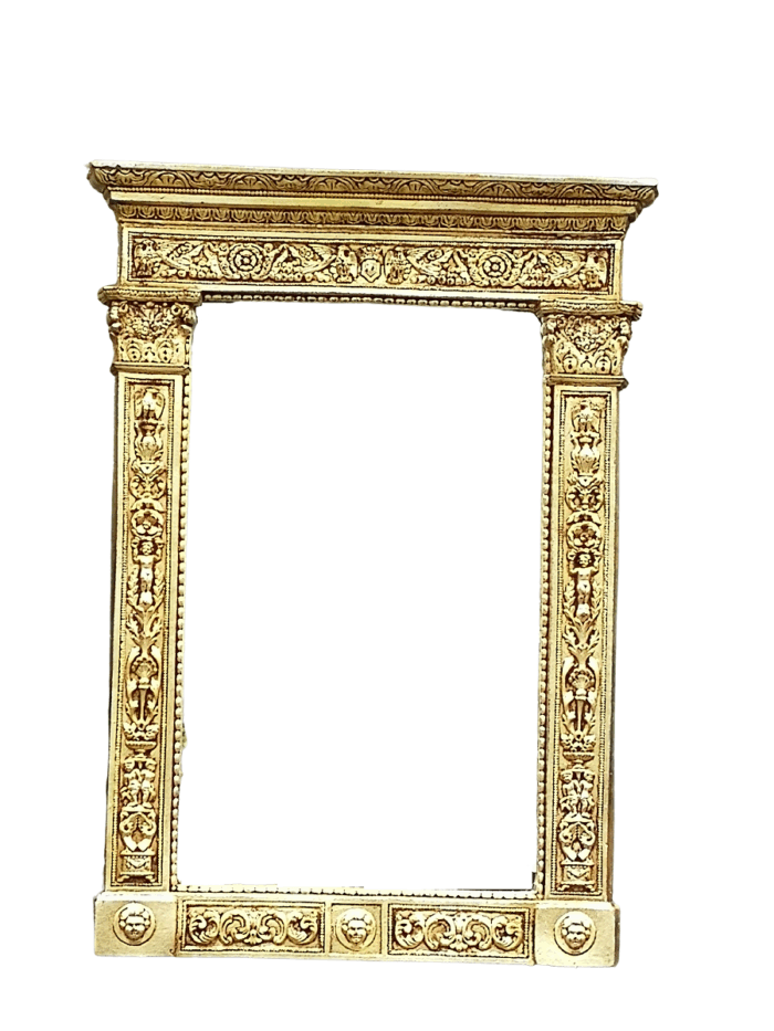 A Mid 20th Century Hand Gilded Wooden Mirror