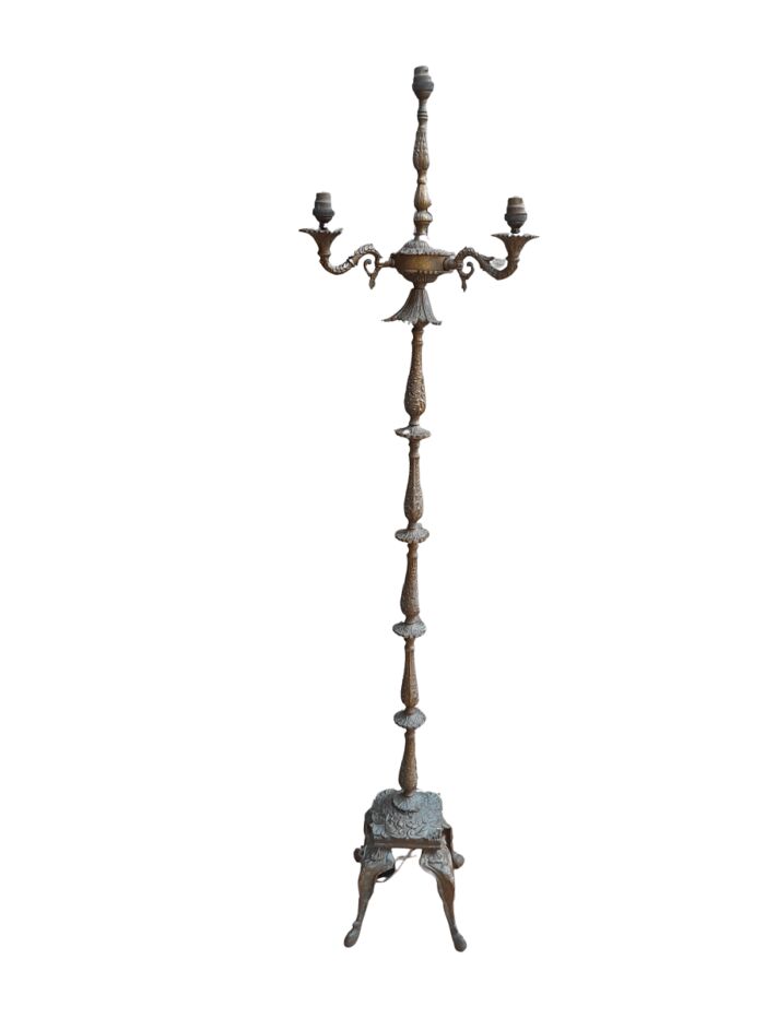 A 20th Century Circa 1970   Brass Floor Lamp