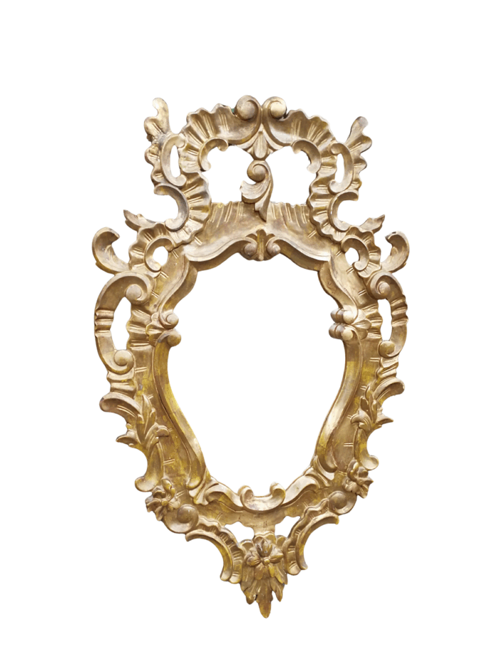 A Mid 20th Century Circa 1950 French Style Gilt Painted Wooden Mirror