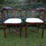 An Early 20th Century Circa 1905 Pair of Edwardian Inlaid Mahogany Chairs Upholstered in Leather