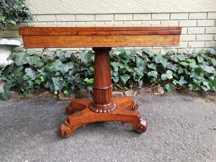 A 19th Century Circa 1880 Victorian Mahogany Card Table With Green Baize - Image 2