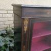 An Antique Victorian Ebonised And Marquetry Pier Cabinet With Gilt Metal Mounts And Key - Image 5