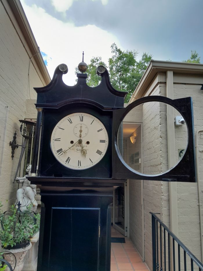 An Antique Early 19th Century Mahogany Longcase / Grandfather Clock in a Contemporary Ebonised Finish - Image 8