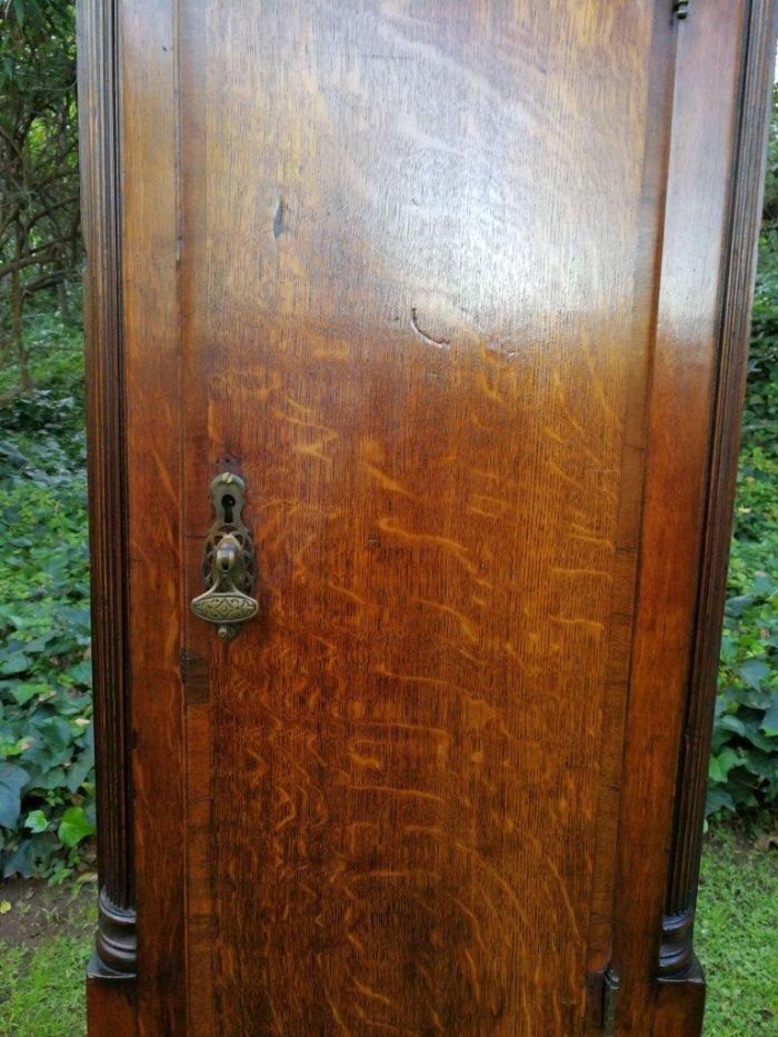 An Early 19th Century Mahogany and Oak Tall  Longcase / Grandfather Clock with Brass Dial Signed Smith Sheffield - Image 7