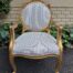 A French Style Carved Gilt Wood Armchair