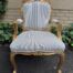 A French Style Carved Gilt Wood Armchair