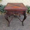 A 20th Century Carved Wooden Games Table with Four Drawers and Interior with Baize and Four Drawers - Image 3
