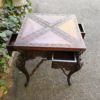 A 20th Century Carved Wooden Games Table with Four Drawers and Interior with Baize and Four Drawers - Image 7