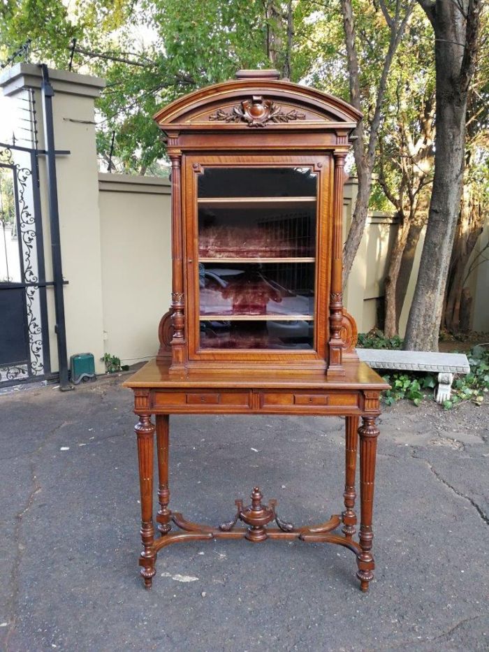 An Antique Victorian Mahogany Cabinet on Stand