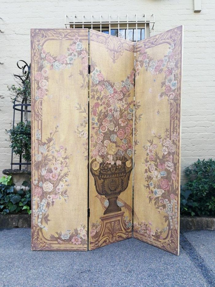 A Large Size Three Panel Screen for Floor or Wall Décor