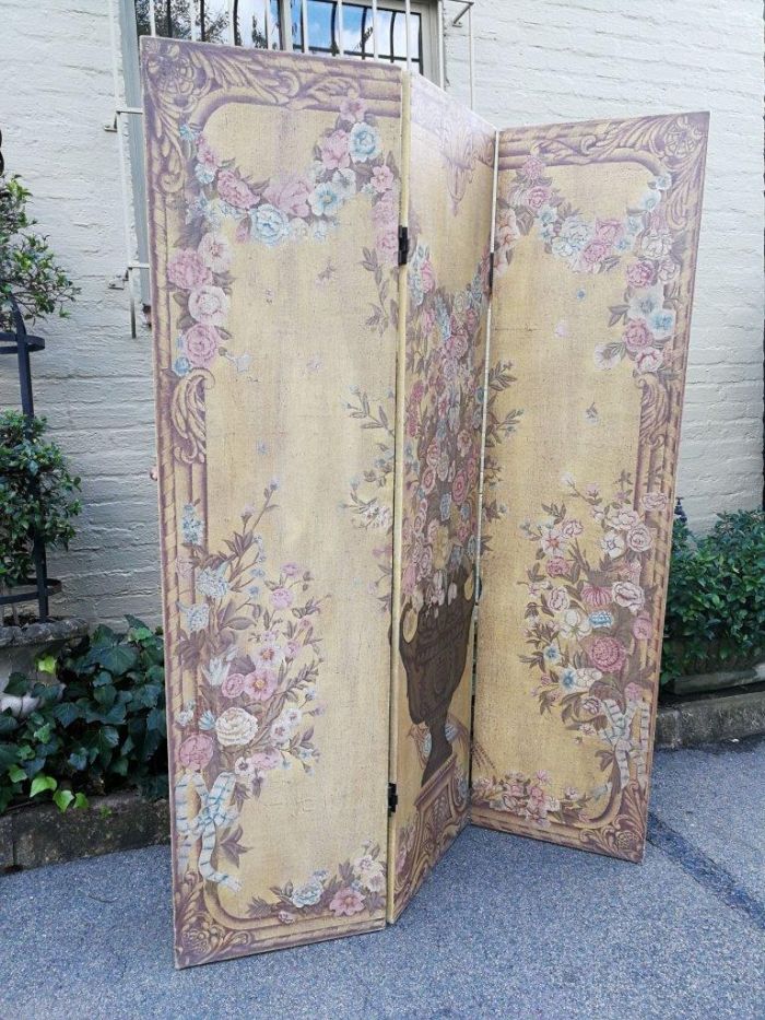 A Large Size Three Panel Screen for Floor or Wall Décor - Image 3