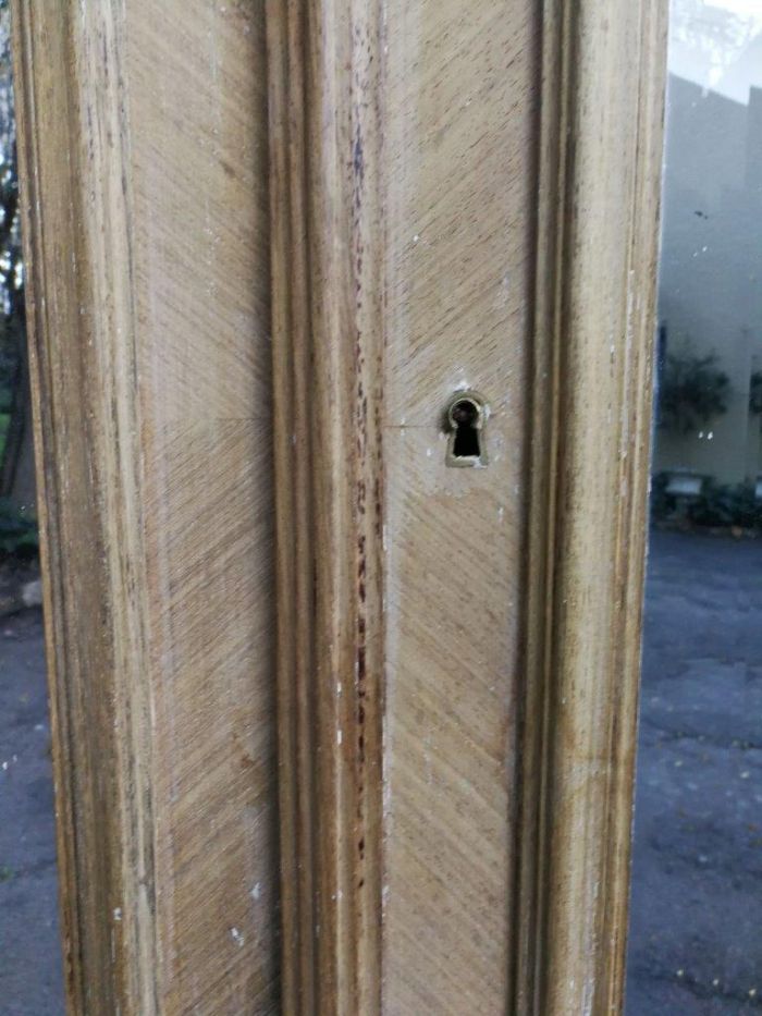 A 19th Century French Rococo Armoire In A Bleached Contemporary Finish With Bevelled Mirrors - Image 7