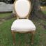 A French Balloon-Back Ornate Chair On Fluted Legs Gilded Dining Chair