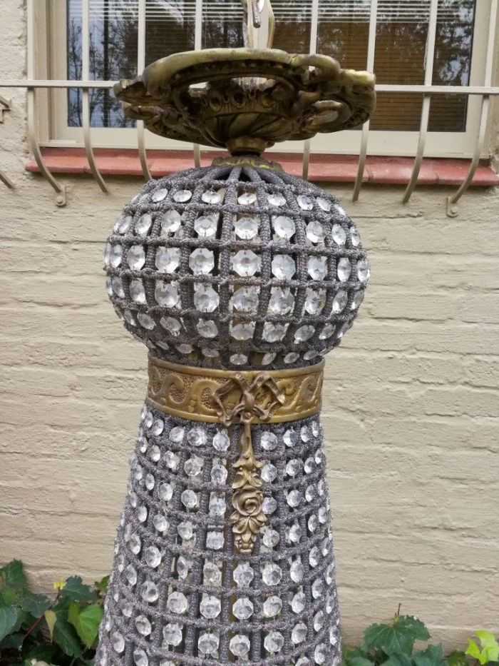 A French Empire Style Brass Gilt Chandelier - Image 9