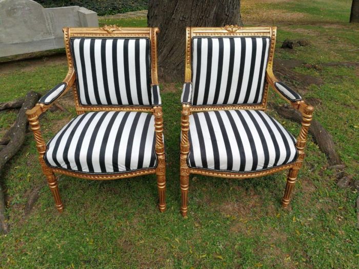 A Pair Of Louis XVI Style Carved And Gilded Armchairs - Image 3