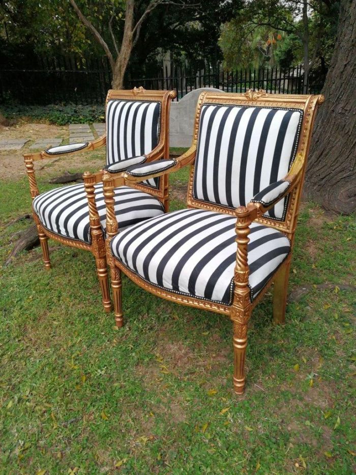 A Pair Of Louis XVI Style Carved And Gilded Armchairs - Image 4