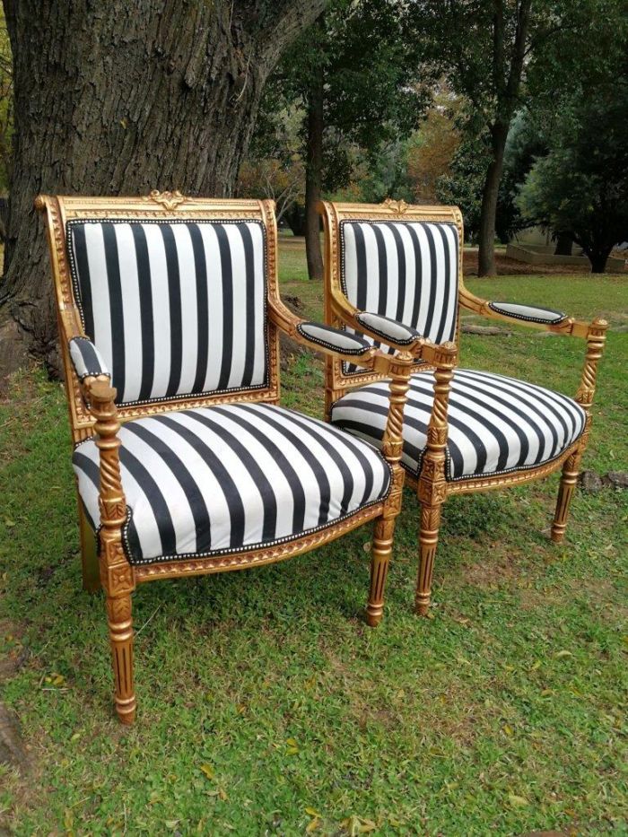 A Pair Of Louis XVI Style Carved And Gilded Armchairs - Image 5