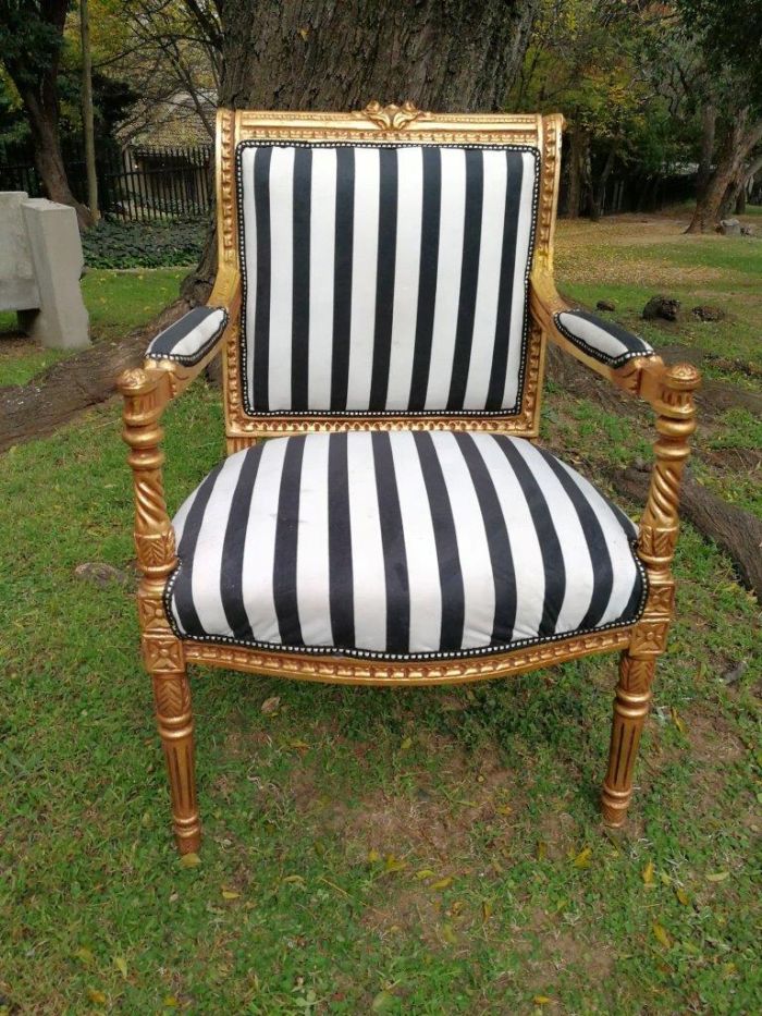 A Pair Of Louis XVI Style Carved And Gilded Armchairs - Image 6